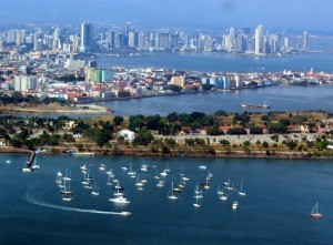Panama city from the sky